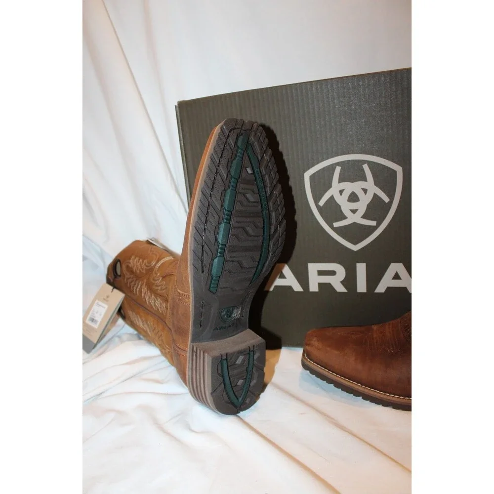 Ariat Hybrid Roughstock Cowboy Boots Men's 13 D Medium Square Toe Leather NEW